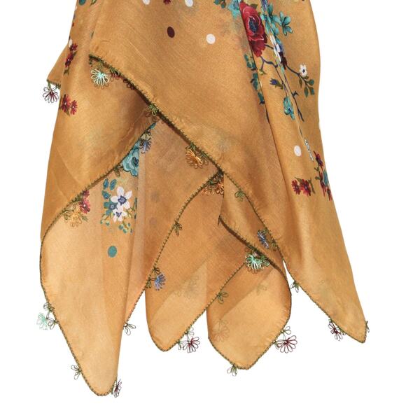 Tulbent Scarf Handmade Crochet Detailing NWOT - Picture 7 of 7